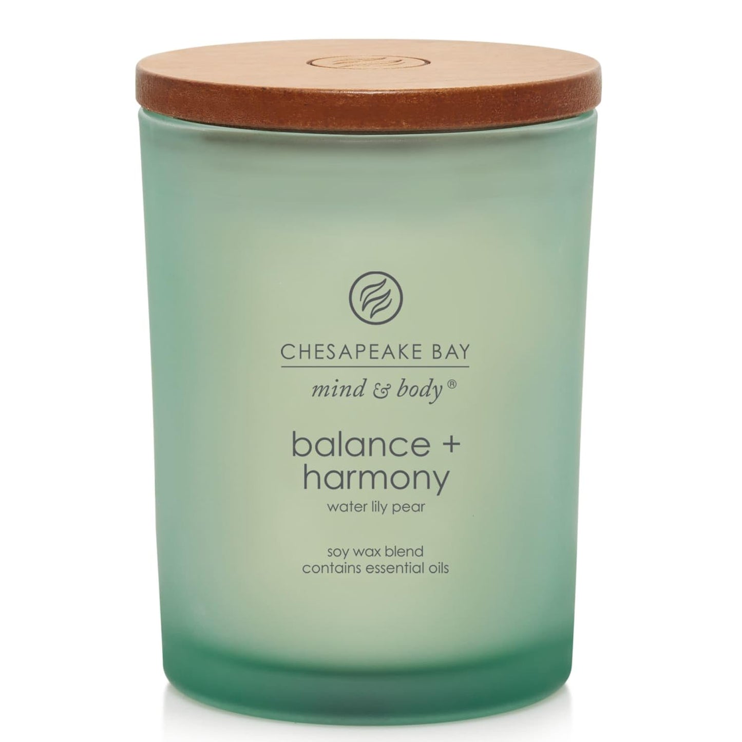 Chesapeake Bay Balance + Harmony Scented Candle Water Lily Pear Fragrance 50 Hours Burn Time Warm &