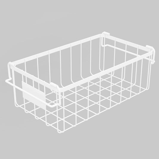 Freezer Storage Organize Baskets - 8 Pack Stackable Deep Freezer Organizer Bins for Most 7 Cu.FT Chest Freezer with Handles, Sturdy but Light, Metal Coated, Add Space, Easy to Reach