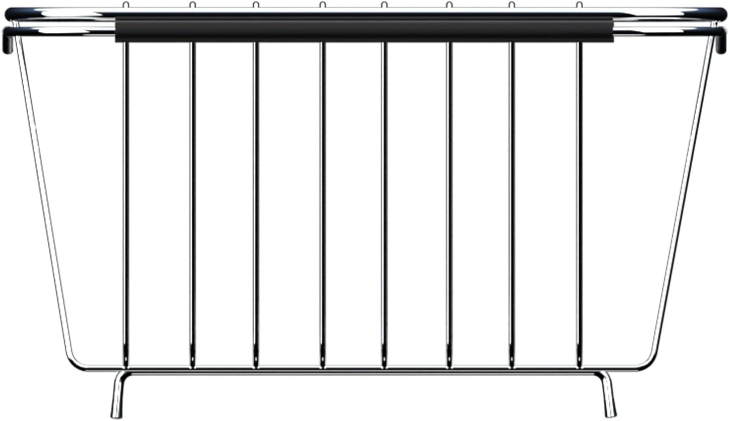 Stainless Steel Dish Drying Rack(15"L x 8.3"W x 4.2"D), Expandable Fruit & Vegetable Drain Rack over Sink, Dish Drainer Rack in Sink, with Stainless Steel Utensil Holder & 16" Silicone Mat