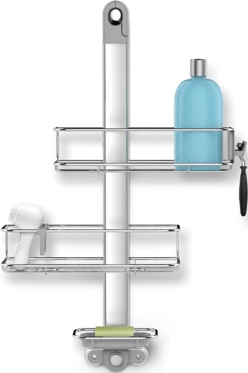 simplehuman Adjustable Shower Caddy, Stainless Steel and Anodized Aluminum