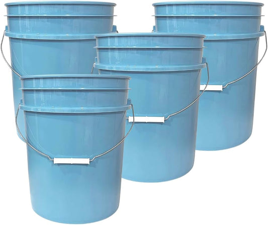 House Naturals 5 Gallon Premium HPDE Plastic Bucket - Made in USA Food Grade Storage Container, BPA