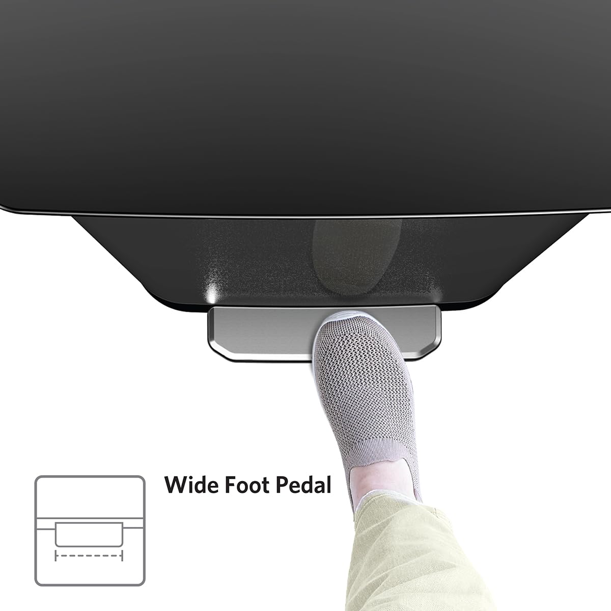 Glad Stainless Steel Step Trash Can, Series 2 with Clorox Protection - Large Black Kitchen Garbage Bin with Soft Close Lid, Foot Pedal and Waste Bag Roll Holder, 13 Gallon