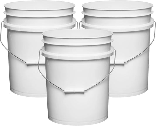 House Naturals 5 Gallon Premium HPDE Plastic Bucket - Made in USA Food Grade Storage Container, BPA