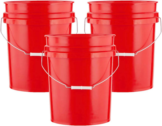 House Naturals 5 Gallon Premium HPDE Plastic Bucket - Made in USA Food Grade Storage Container, BPA
