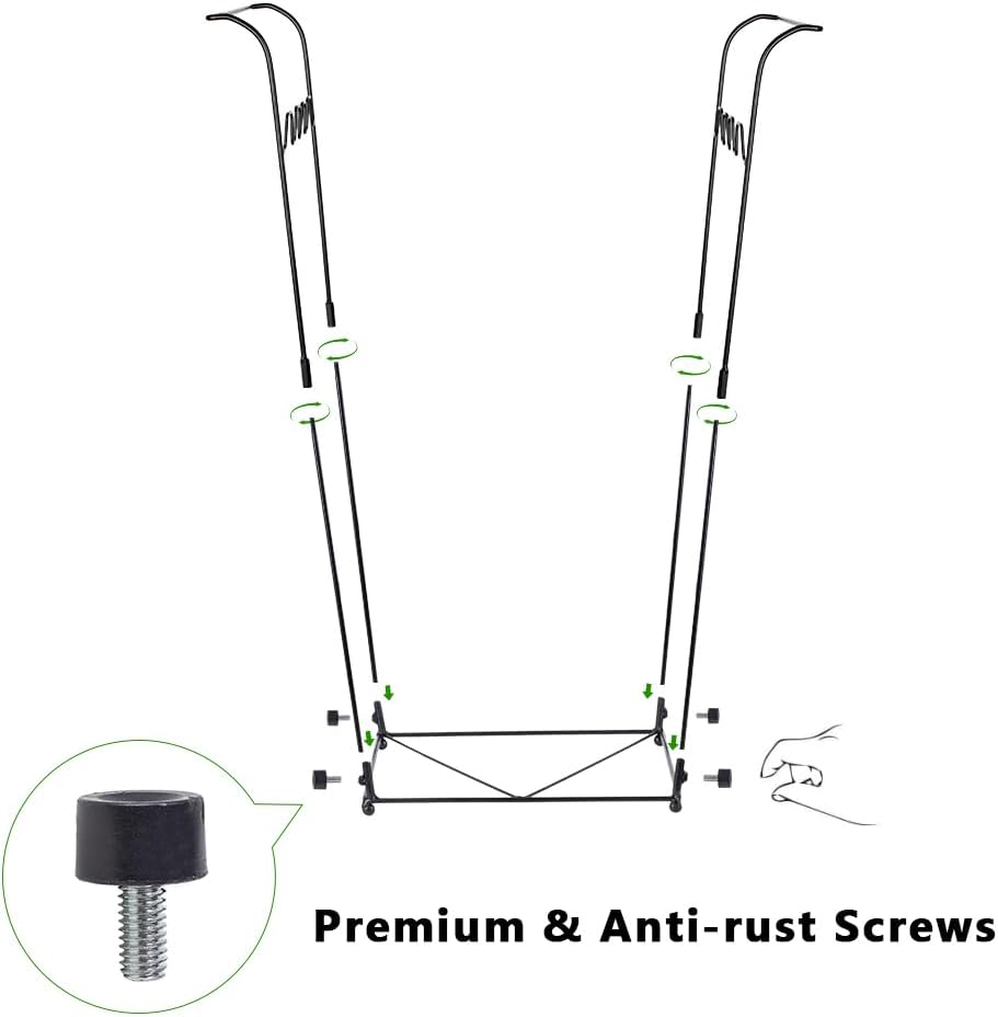 2 Pack Trash Bag Holder, 30-45 Gallon Garbage Bag Holder, Metal Portable Leaf Bag Holder, Multi-use Trash Bag Holder Stand for Indoor, Outdoor, Camping, Parties