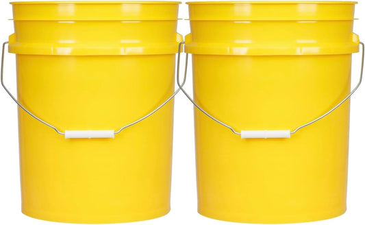 House Naturals 5 Gallon Premium HPDE Plastic Bucket - Made in USA Food Grade Storage Container, BPA