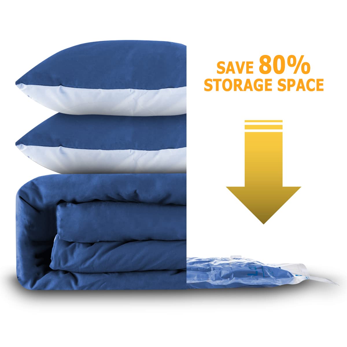 MEIQIHOME Vacuum Storage Bags, Space Saver Sealer Bags,Vacuum seal bags for clothing, Pillows