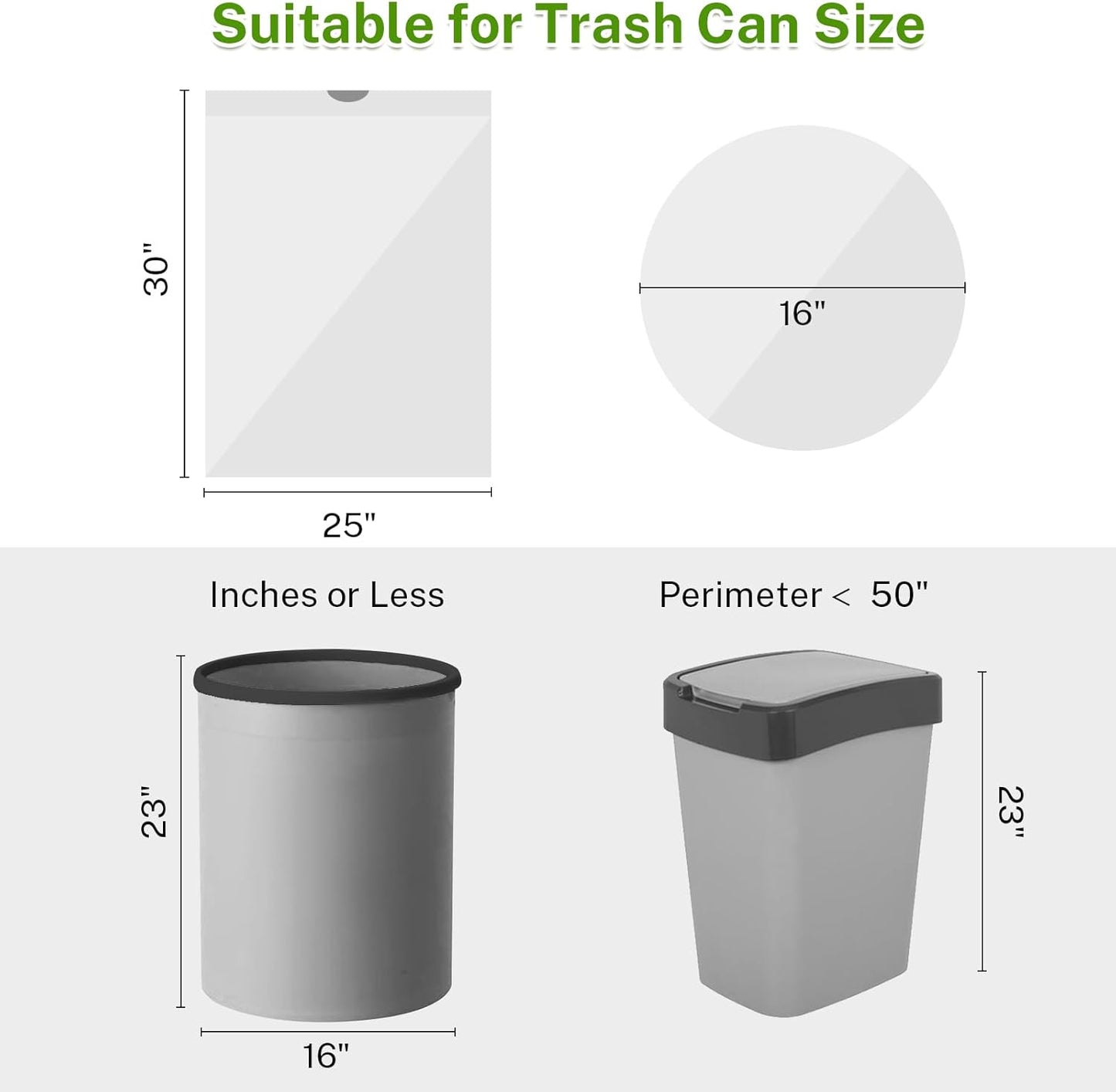 15 Gallon Tall Kitchen Trash Bags Drawstring - 1.2 Mil Thick White Garbage Bag for Office Kitchen, 45 Count