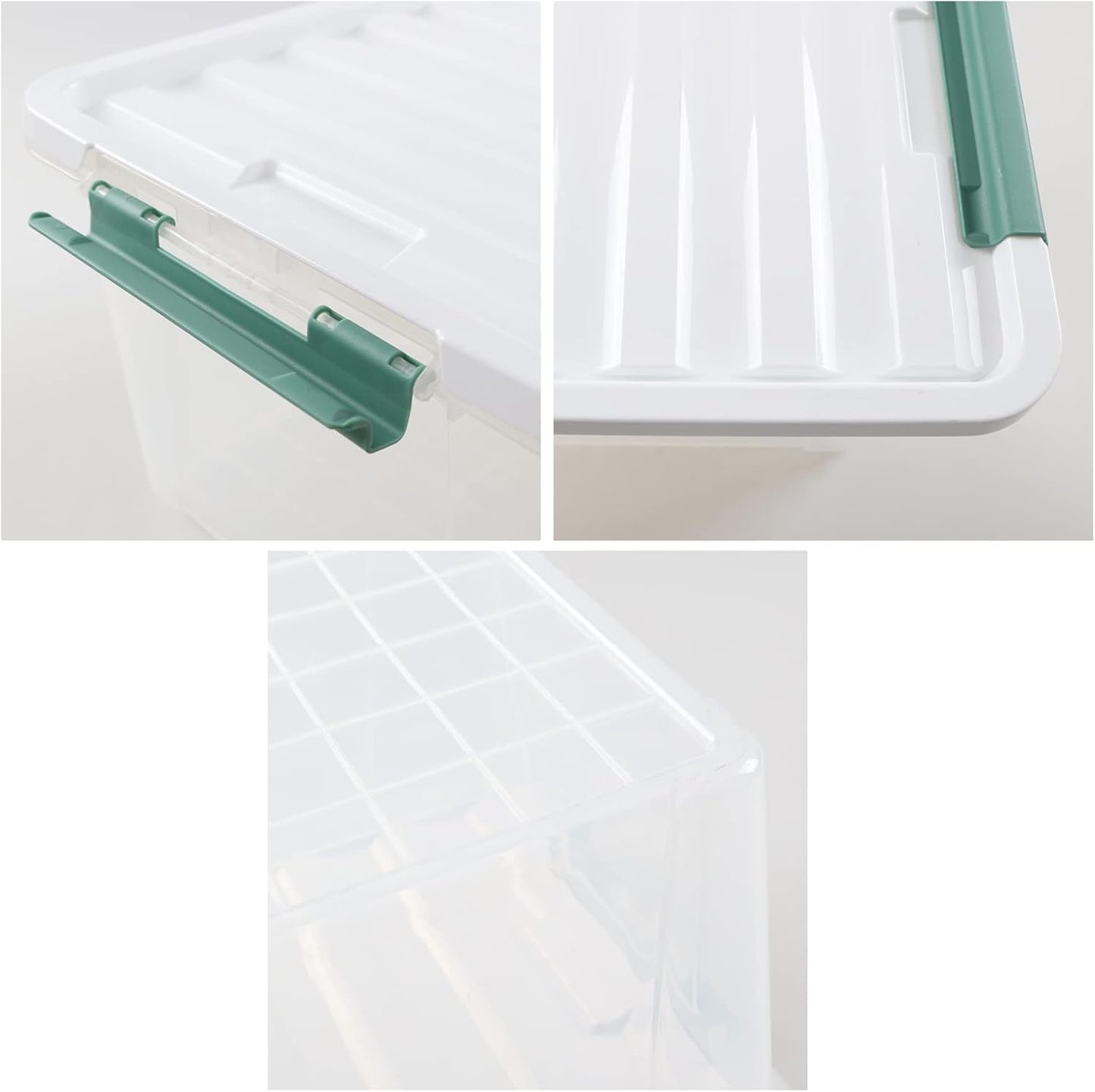 6-Pack 35 L Plastic Storage Box, Latch Storage Box with Lids