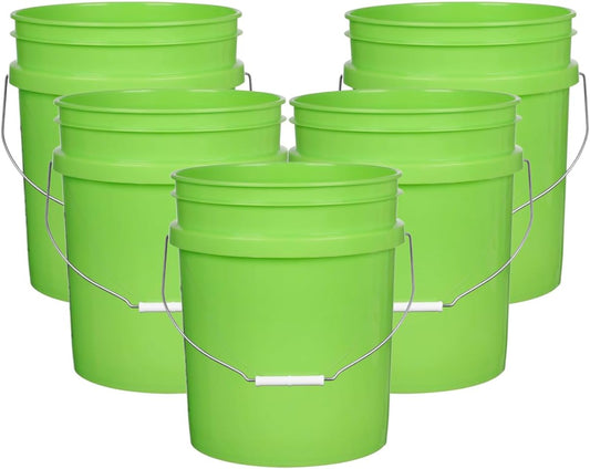 House Naturals 5 Gallon Premium HPDE Plastic Bucket - Made in USA Food Grade Storage Container, BPA