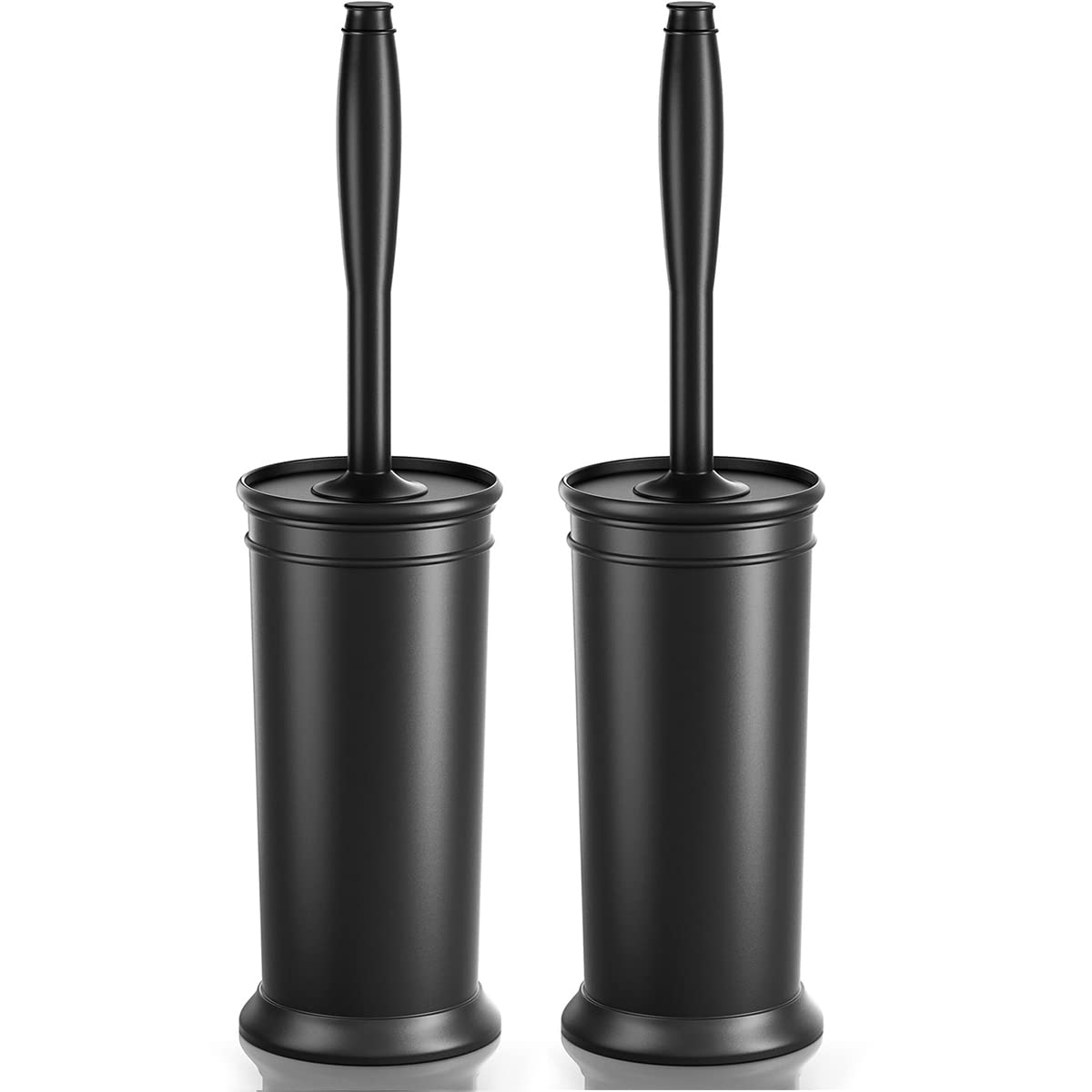 Toilet Brush and Holder 2 Pack, Toilet Bowl Brush with Extra Long Handle, Toilet Scrubber and