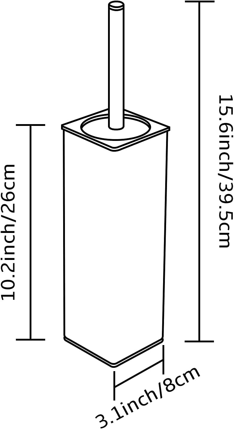 BVL Toilet Brush and Holder Set Black Freestanding for Bathroom