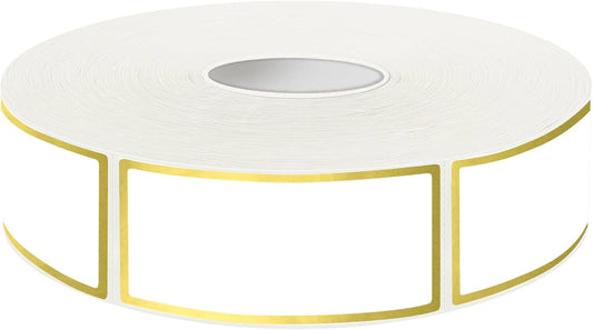 600 Golden Border Removable Freezer Labels Water Oil Resistant with Perforation Line for Food