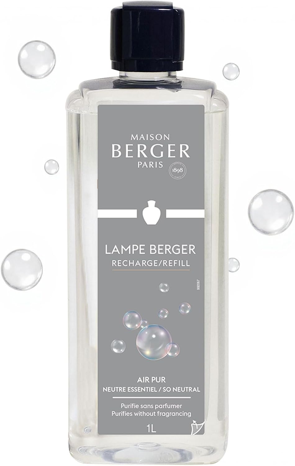 MAISON BERGER - Air Pur So Neutral - Lampe Berger Fragrance Refill for Home Fragrance Oil Diffuser - Air Freshener - 33.8 Fluid Ounces - 1 Liter