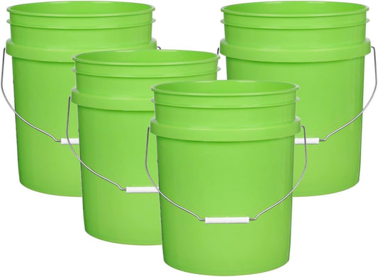 House Naturals 5 Gallon Premium HPDE Plastic Bucket - Made in USA Food Grade Storage Container, BPA