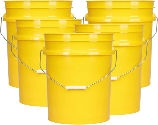 House Naturals 5 Gallon Premium HPDE Plastic Bucket - Made in USA Food Grade Storage Container, BPA