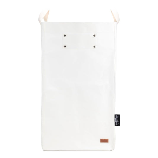 Deeablo New York - Sustainable Reusable Indoor Recycling Bin for Kitchen, Multipurpose Recycle Bin, Large Recycling Bins for Home, Washable Paper Bag for Recycling (White)