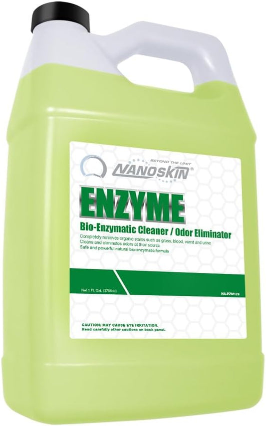 Nanoskin ENZYME Multi-Purpose Cleaner & Odor Eliminator 1 Gallon - Removes Complex Organic Stains, Dirt, Grease, and Grime from Multi Surfaces | For Automotive, Floor, Kitchen, Bathroom, Plumbing