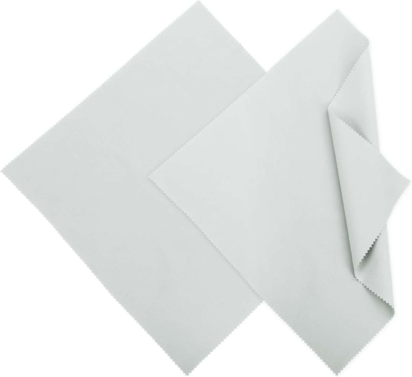 MECCANIXITY Jewelry Polishing Cloth 11.8x11.8 Inch Silver Polish Cleaning Cloths Jewelry Cleaner for Gold, Rings, Necklaces, Diamond, Bracelets, Pack of 2 (Gray）