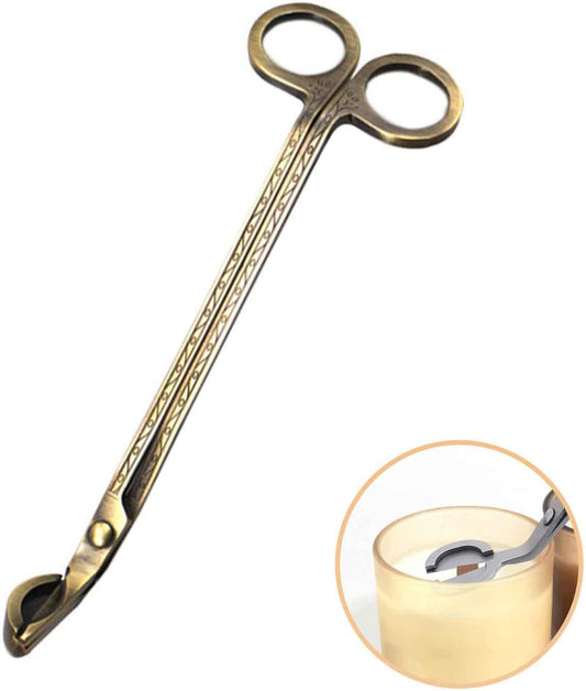 AIM & GGKK Candle Snuffer Gold Copper Trimmer Wick Antique Brass Candle Wick Clipper Wick Cutter