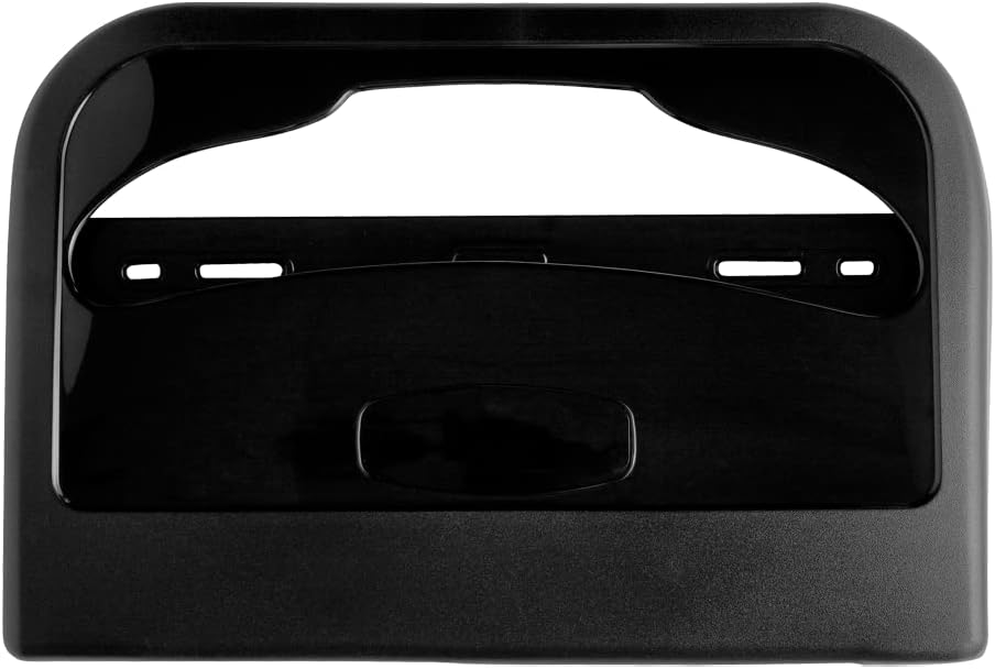 EZbrnd Wall Mount Half-Fold Toilet Seat Cover Dispenser for Commercial/Washroom/Office, Seat Cover Paper Sold Separately, Black, 3100B-EZ