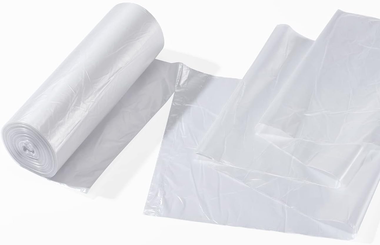 TYPLASTICS 55 Gallon Clear Trash Can Liners - 36" x 60" - High Density Garbage Bags - Case of 200 - Multipurpose for Office, Outdoor, Recycling, Industrial and Commercial