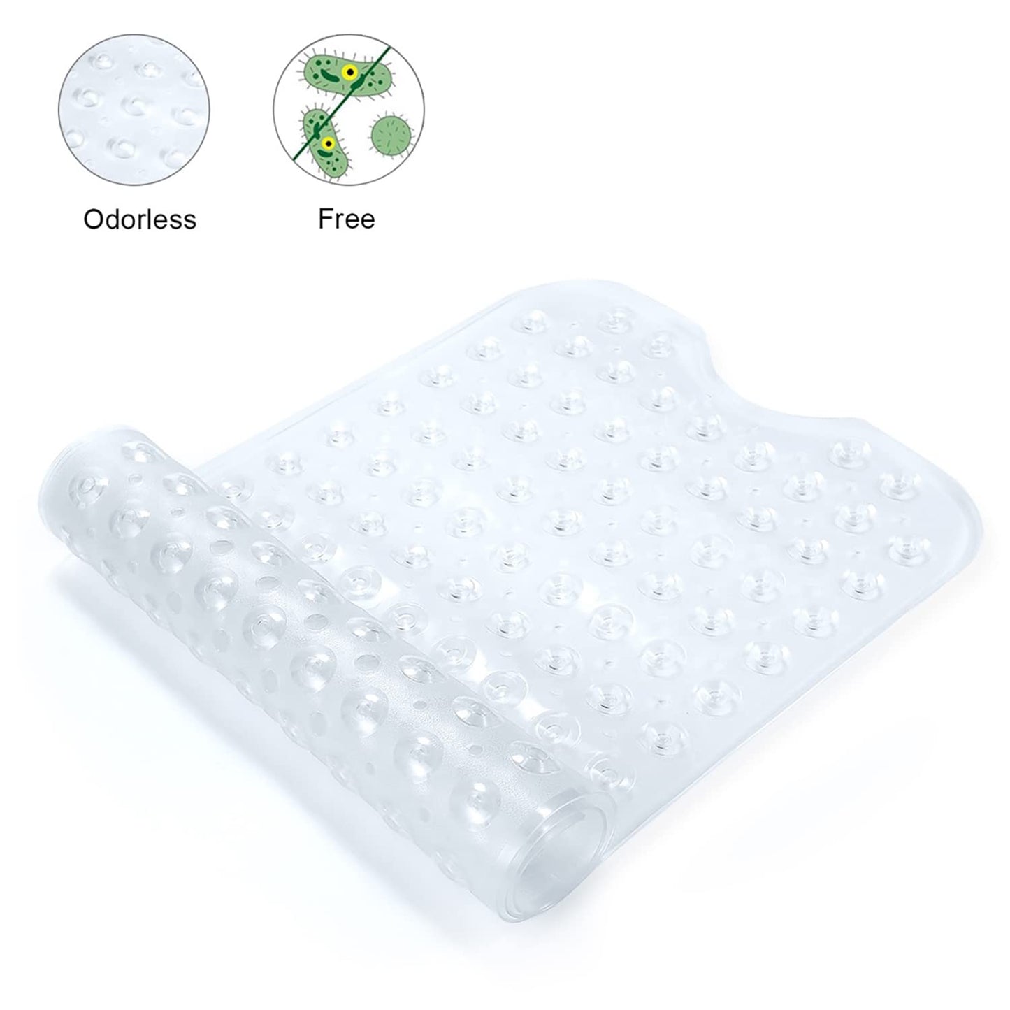 YINENN Bath and Shower Safety Mats 40x16 inch, Non Slip with Suction Cups for Bathroom Stall and