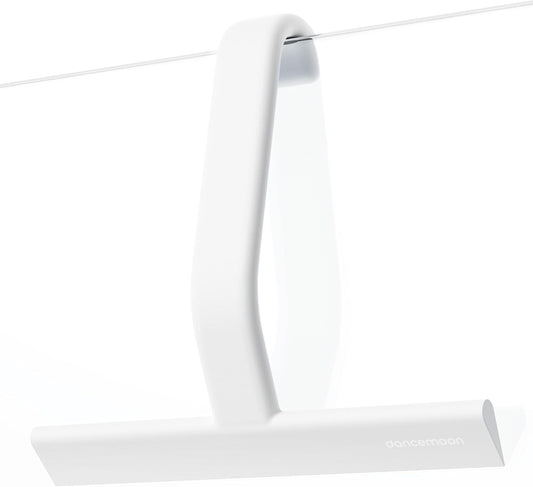 dancemoon JustHang Shower Squeegee for Glass Doors, All-One-Piece Silicone with Built-in Hook Design for Easy Hanging and Cleaning, 10 Inch White
