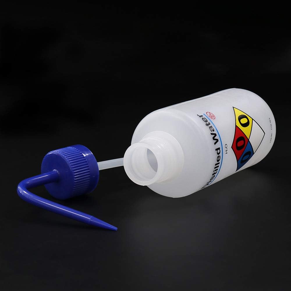 2pcs of Safety Wash Bottles, Vol.500ml 17oz, Distilled Water Wash Bottle, LDPE Material, LVM005