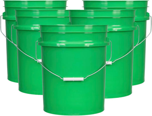 House Naturals 5 Gallon Premium HPDE Plastic Bucket - Made in USA Food Grade Storage Container, BPA