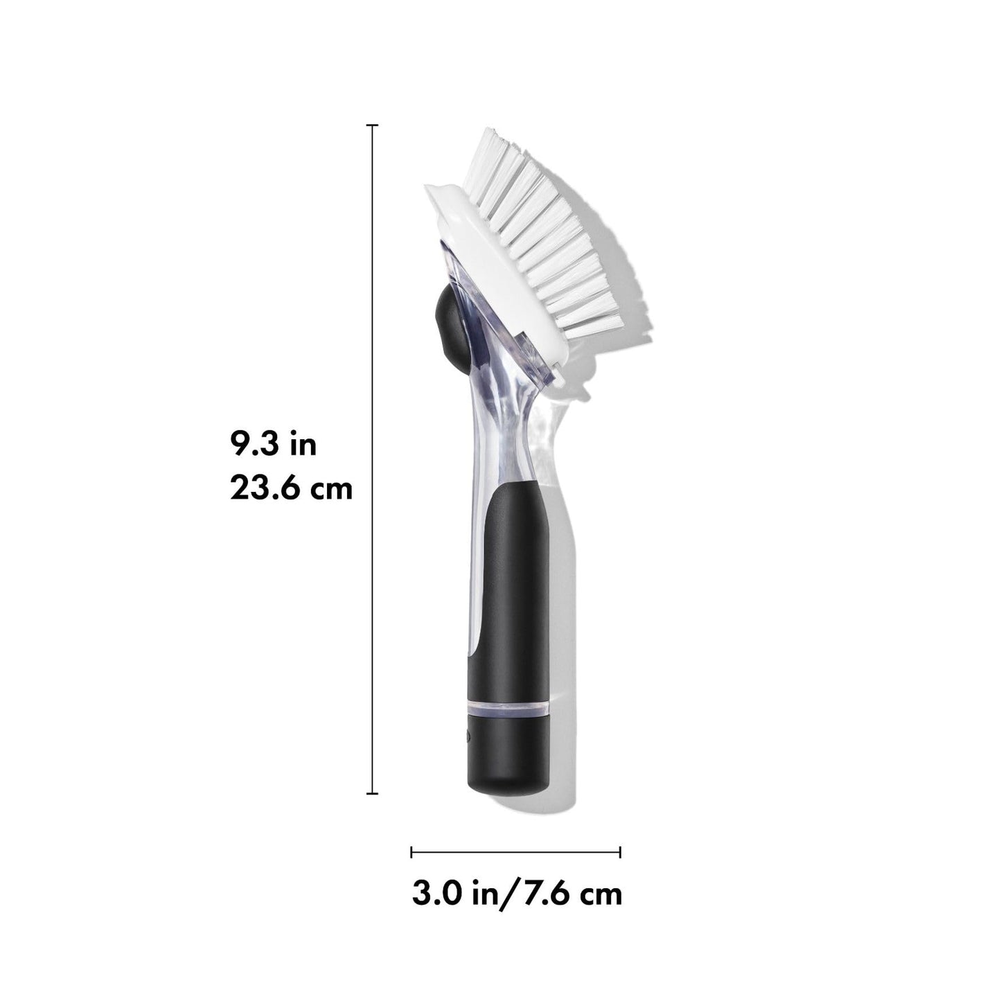 OXO Built-in Soap Dispenser, Non-Slip Handle, Scrub Brush for Dishes, Pots, Pans, Kitchen Brush