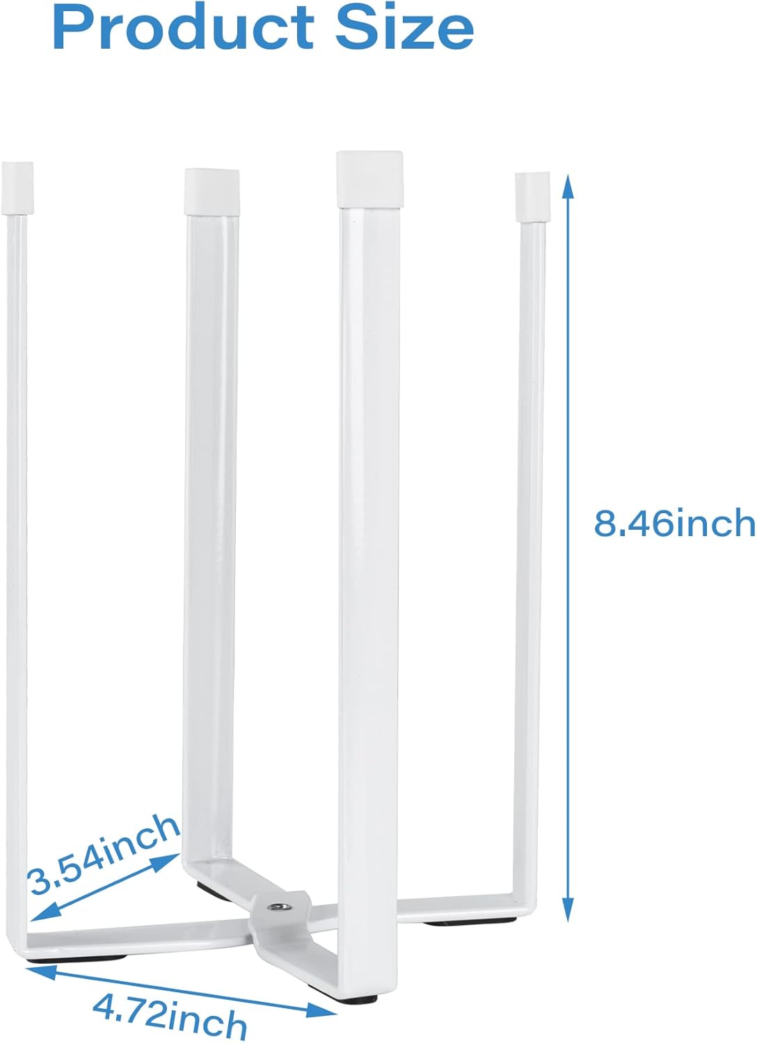 Kitchen Countertop Drying Rack for Bottles, Cups and Plastic Bags - Multifunctional Holder with Shelf and Trash Bag, White