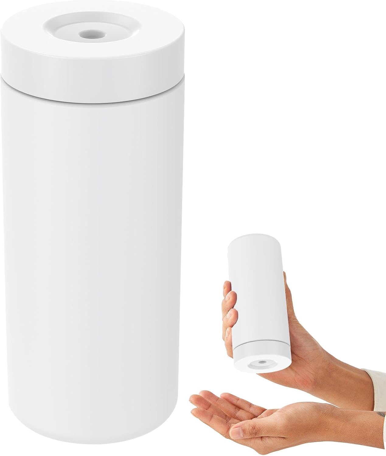 Soap Dispenser Dish Soap Holder for Kitchen Sink 8 oz Round Refillable Foaming Soaps Dispenser Shampoo and Conditioner Bottles Watertight Silicone Squeeze Bottle for Bathroom White