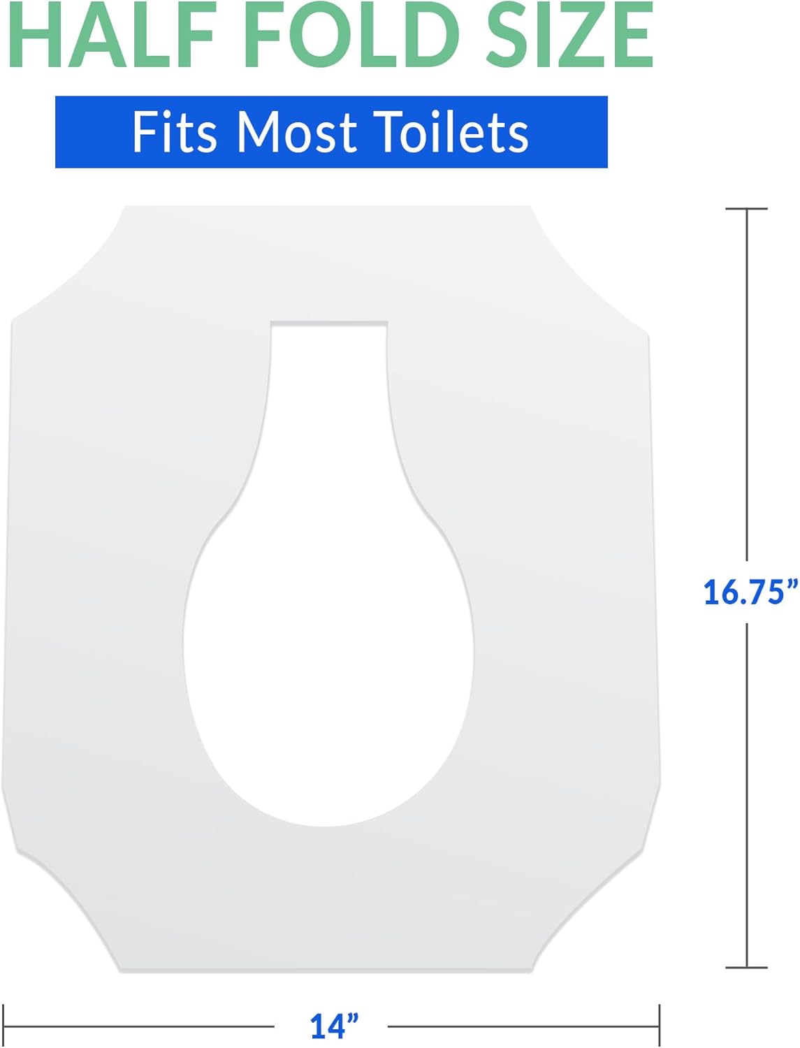 Reli. Toilet Seat Covers (2000 Pcs, 8 Packs of 250) | Disposable Toilet Seat Cover - Flushable - 14x16" (Half-Fold) | Paper Liners for Restroom, Bathroom, Travel, Camping, Kids Potty Training