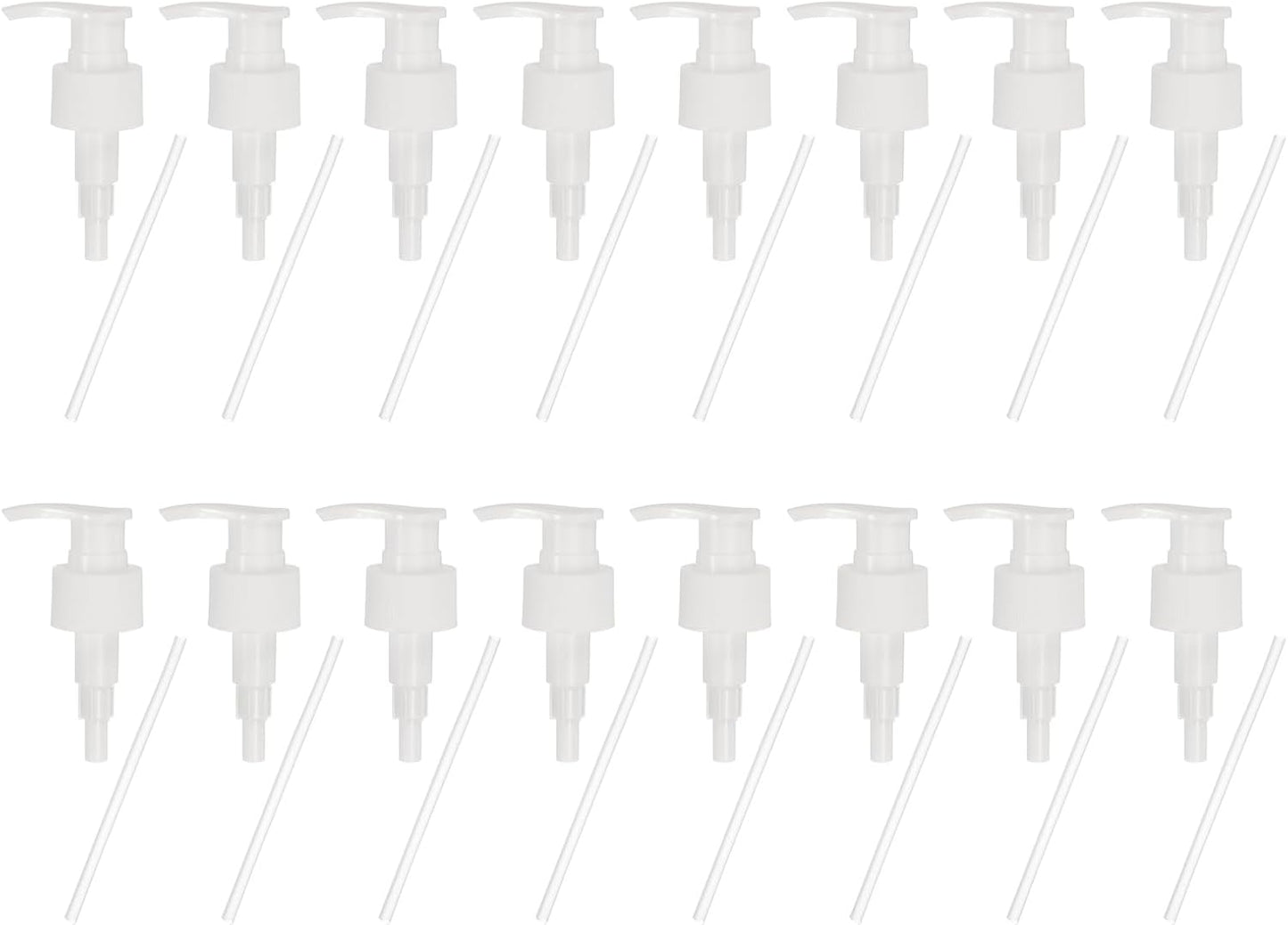 uxcell 16 Pcs Soap Dispenser Pump Heads Soap Dispensers Top Pumps Replacement Switch Pumphead for Standard 24/420 Neck Size Lotion Shampoo Bottle, White