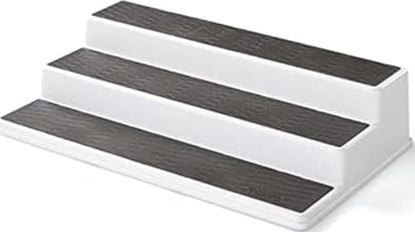 Copco 3-Tier Spice Rack Organizer for Cabinet - 15 Inch Non-Skid Pantry Organizer and Storage Shelf
