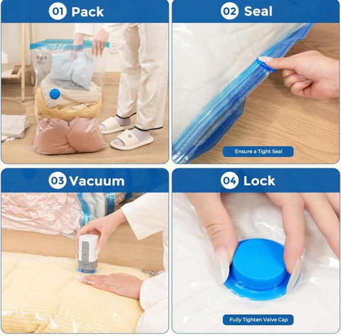 ETENWOLF 20 Combo Vacuum Storage Bags for Travel with Wireless Pump