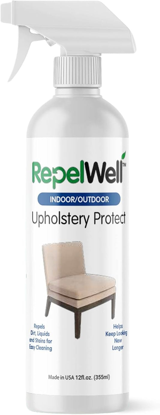 Upholstery Protect Stain & Water Repellent Spray (12oz) Eco-Friendly, Pet-Safe Spray Keeps Your Fabric, Leather & Suede Upholstery Looking Like New