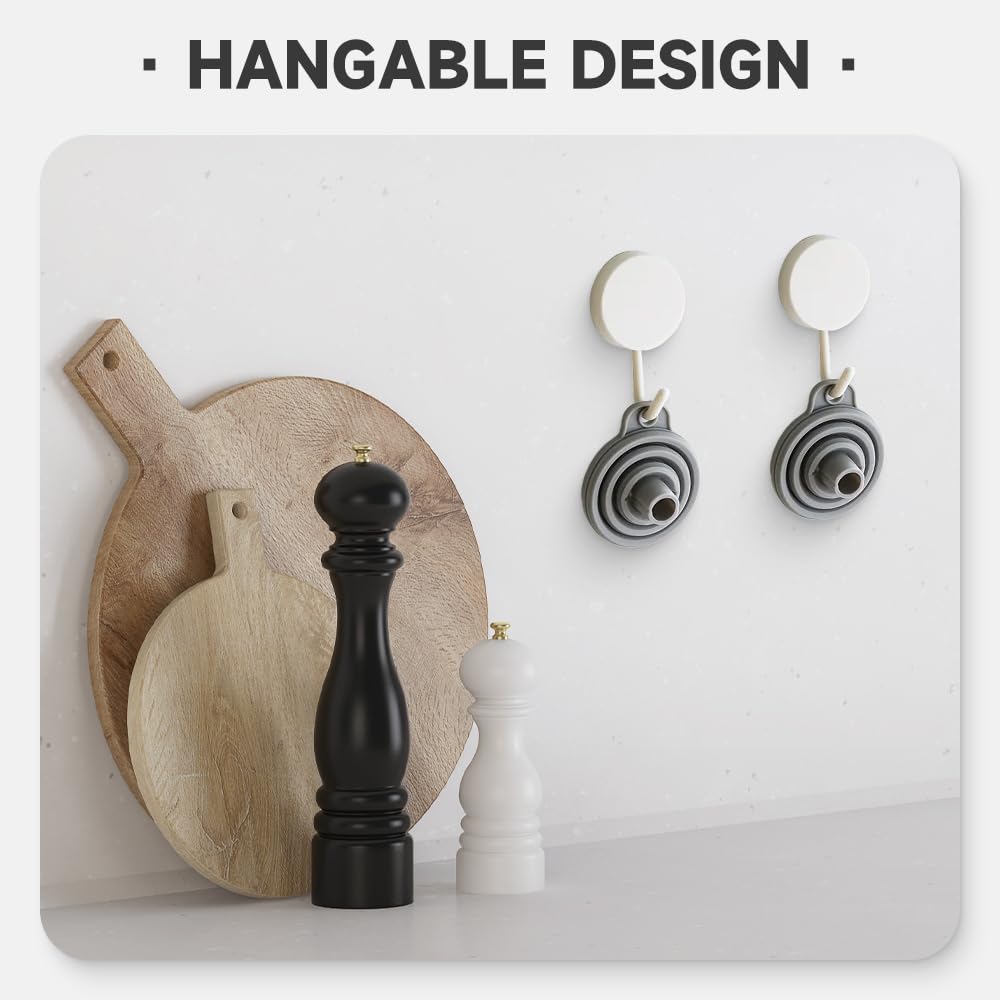 6 PC Kitchen Funnel Set, 2025 New Funnels for Kitchen Use Filling Bottles, Silicone Funnel Collapsible, Kitche Funnels Set of 3, Kitche Funne for Liquid Transfer Filling Bottles (Style A)