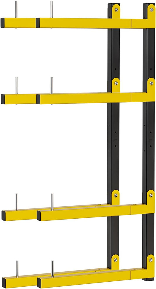 Lumber Storage Rack, Upgrade Cantilever Folding Lumber Rack Wall Mount, Metal 8 Level 32 Inch Plywood Scrap Wood Storage Rack