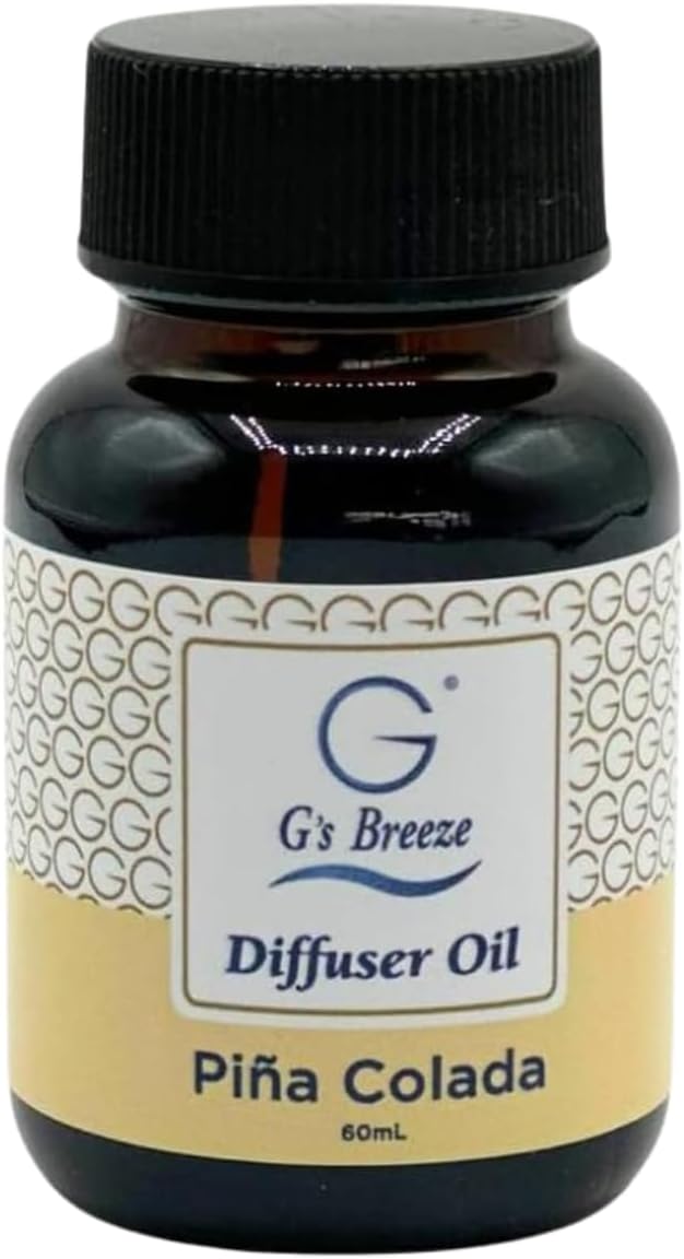 G's Breeze Piña Colada Diffuser Oil Refill - Tropical Coconut & Pineapple Scent - Long Lasting Fragrance, Uplifting Aroma - Ideal for Home & Office - Refreshing & Inviting Atmosphere - 60 ML