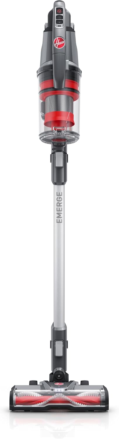 Hoover ONEPWR WindTunnel Emerge Cordless Stick Vacuum Cleaner, Lightweight Stick Vac, Powerful and Quiet Cleaning, Self Standing, No Wall Mount Required, Cordless Vacuum Cleaners for Home Use