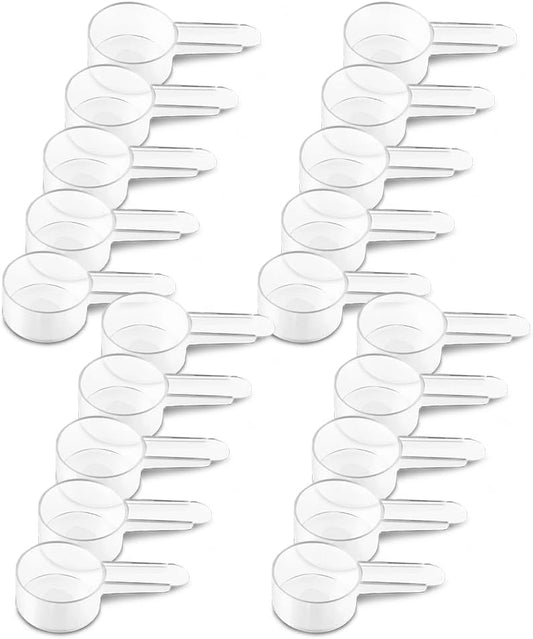 20 Pack Tablespoon Measuring Spoon Set with Short Handle Coffee Scoop - 1 Tablespoon (15 ML) Clear