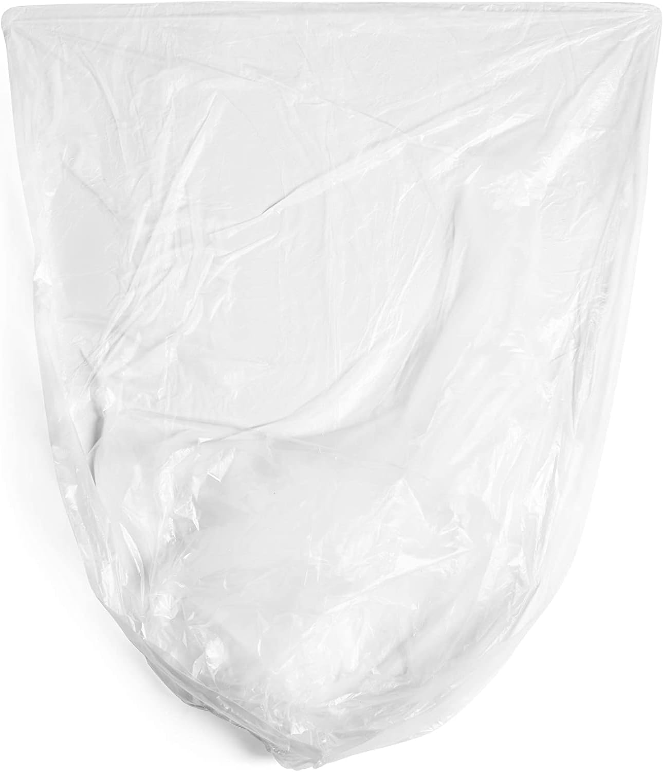 Aluf Plastics High Density Trash Bags, 45 Gallon, 1000 Count, 12 Micron (eq), 40" x 48", Clear, for Bathroom, Office, Industrial, Commercial, Janitorial, Municipal, Recycling