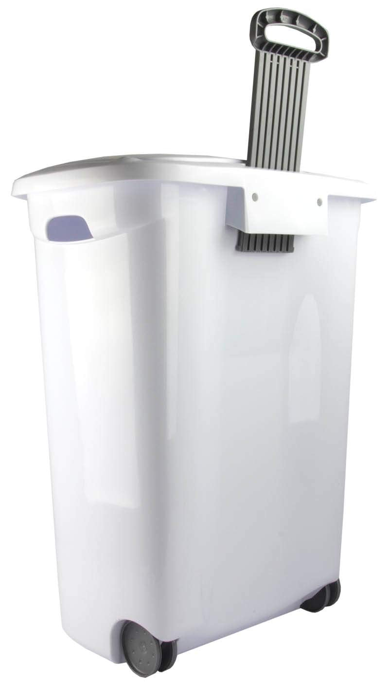 Sterilite Ultra Wheeled Laundry Hamper with Lid, Handle and Wheels for Easy Rolling of Clothes to