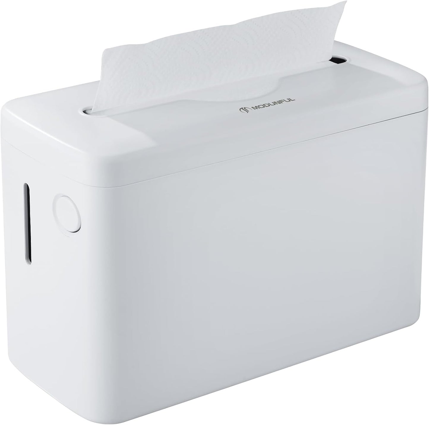Trifold Paper Towel Dispenser Countertop, 300-Sheet Large Capacity for Multifold Paper Towel, White Heavy Duty Wide-Design