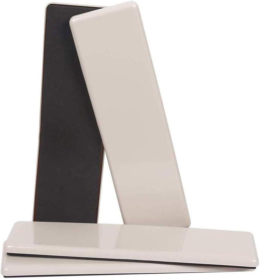 Ezprotekt 4 Pcs Rectangle Reusable Furniture Movers Sliders for Carpet, 9" x 2.5" Rectangle Furniture Moving Pads Carpet Sliders for Heavy Sofa Bed Fridge, Move Items Easily and Quickly (Beige)