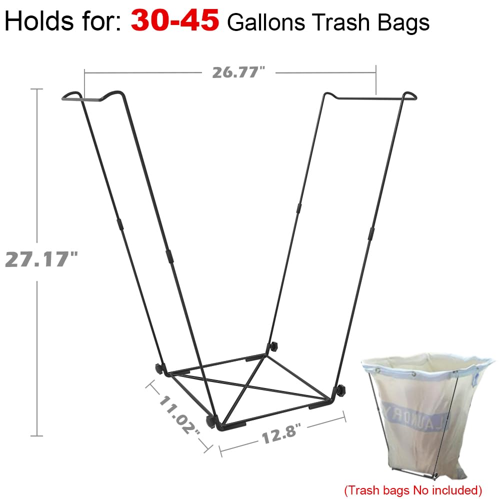 Artigarden Garden Trash Bag Holder - Outdoor Leaf Bag Support Stand Multi-Use Metal Garbage Bag