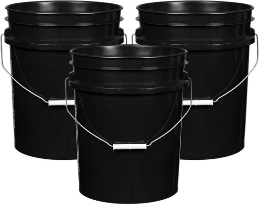 House Naturals 5 Gallon Premium HPDE Plastic Bucket - Made in USA Food Grade Storage Container, BPA