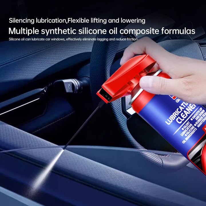 Glodway Automotive Window Door Seal,Silicone Seal Lubricants,Track Lube for Electric Windows,Noise Reduction with Smart Straw Sprays 2 Ways,10 OZ (Pack of 3)